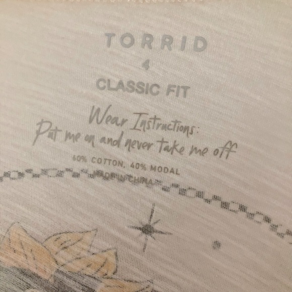 Torrid sz 4 Classic Fit Cotton Drop Shoulder Long Sleeve Tie Hem Tee NWT - Picture 8 of 8